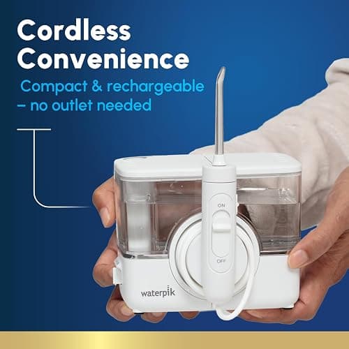 Waterpik ION Professional Water Flosser, Rechargeable and Portable for Teeth, Gums, Braces, 10 Settings, 7 Flossing Tips For Multiple Users And Needs, ADA Accepted, WF-12 White, Packaging May Vary thumbnail 6
