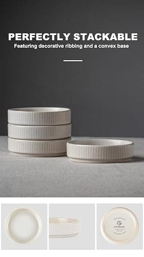 famiware Star Soy Sauce Dish Ceramic Dipping Bowls Set of 6, 4 oz Individual Dip Sauce Cups/Bowls/Dishes/Plates, Small Serving Bowl for Side Dishes, Dessert, Ice Cream, Sushi - Matte White thumbnail 5