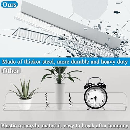 DTUQYX Metal Magnetic Book Shelf: 17” Magnetic Bookshelves for Whiteboard 2-Pack with 2 Pen Containers Strong Adsorption, Durable Floating Book Display Shelf, Movable Office File Holder (White) thumbnail 6