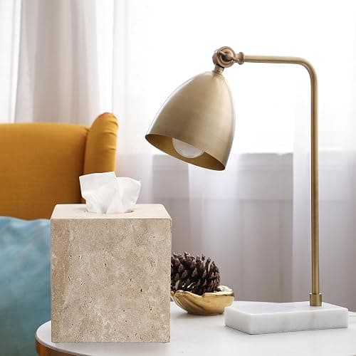 SUMNACON Travertin Tissue Box Cover Square,Tissues Cube Boxen für Zuhause, Toilettenpapierhalter Papierhalter Papiertaschentuchbox für Wohnzimmer Esszimmer Büro Hotel Restaurant quadratisch thumbnail 7
