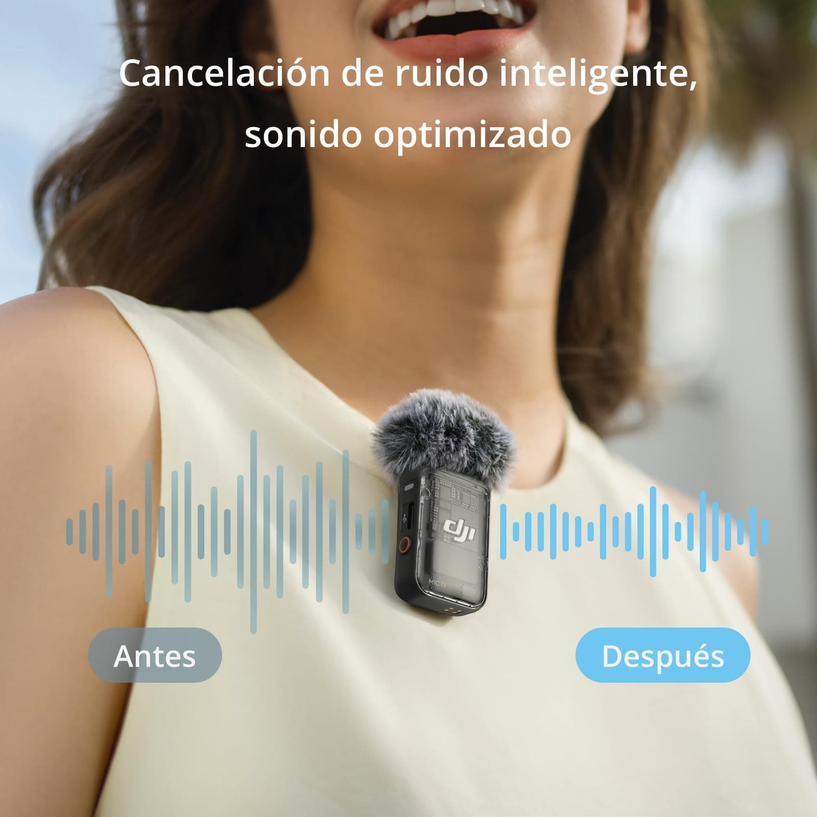 dji Mic 2 (2 TX + 1 RX + Estuche de Carga), Todo en uno, micrófono lavalier y inalámbrico, cancelación de Ruido Inteligente, grabación Interna Flotante de 32 bits, micrófono para iPhone y Android thumbnail 3