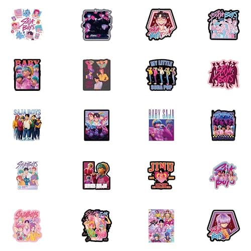 120pcs Saja Boys Stickers Pack, Cartoon Cute Vinyl Waterproof Decals for Water Bottle,Laptop,Phone,Skateboard,Scrapbooking,Bumper Gifts for Kids Teens for Party Supply thumbnail 6