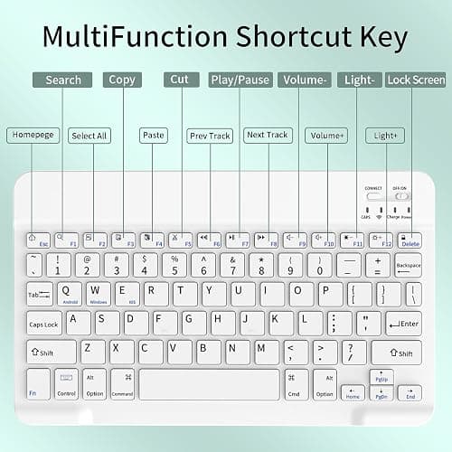 IAMKHO Keyboard Case for iPad (A16) 11th Gen 11 Inch 2025, iPad 10th Generation 10.9 Inch 2022, Detachable Wireless Bluetooth Keyboard with Built-in Left Side Pencil Holder (Sky Blue) thumbnail 6