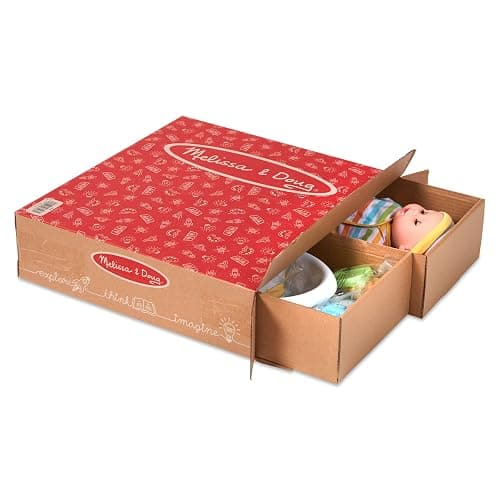 Melissa & Doug Mine to Love Deluxe Baby Care Play Set (48 Pieces – Doll + Accessories to Feed, Bathe, Change, and Cuddle) thumbnail 6