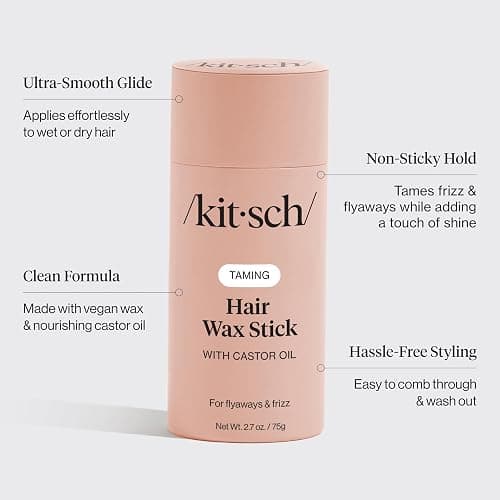 Kitsch Hair Wax Stick for Women & Men - Anti-Frizz and Fly Away Hair Tamer, No Residue Hair Finishing Stick | All Day Hold Styling Product - 2.7 oz thumbnail 7
