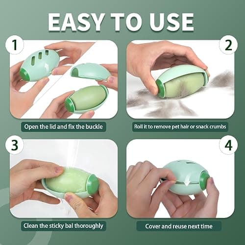 Reusable Lint Roller for Pet Hair Extra Sticky Mini Lint Roller Travel Size, Washable Portable Lint Remover for Clothes, Couch, ForestGreen-MediumAquamarine, 2.559in*3.94in thumbnail 5