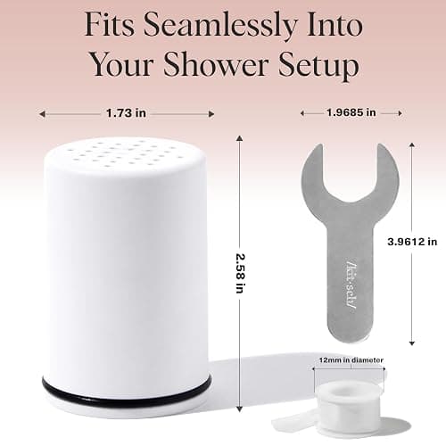 Kitsch Filtered Shower Head Replacement Cartridge- Shower Head, Water Filter Softener For Hair Nails and Skin Vitamins, Removes Metal & Harmful Substance, Easy Installation Universal Compatible 1 Pack thumbnail 5