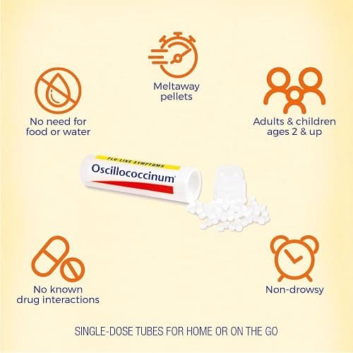 Boiron Oscillococcinum for Relief from Flu-Like Symptoms of Body Aches, Headache, Fever, Chills, and Fatigue - 6 Doses thumbnail 4