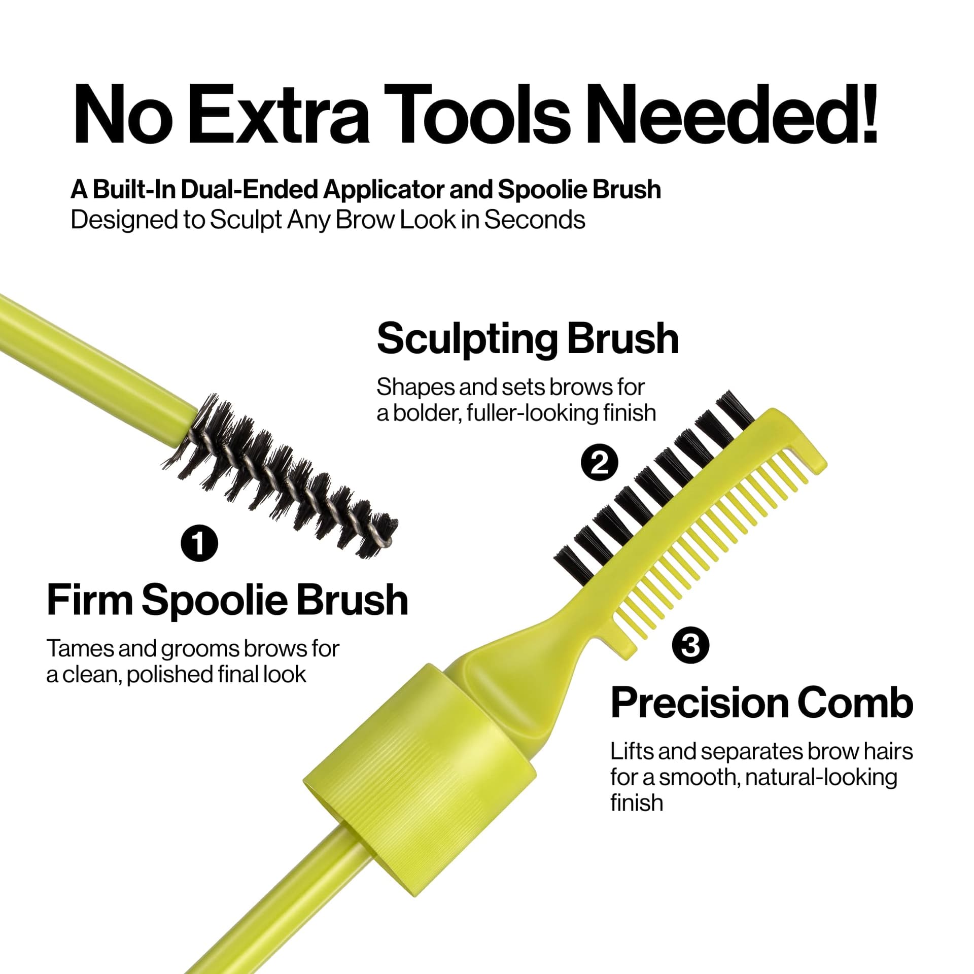 UNLEASHIA Shaper Pomade Eyebrow Fixer Eyebrow Gel for Defining and Fixing, Eyebrow Brush, Long Grip, Caring Ingredients, Transparent Eyebrow Gel thumbnail 5