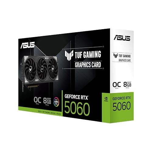 ASUS TUF Gaming GeForce RTX ™ 5060 8GB GDDR7 OC Edition Gaming Graphics Card (PCIe® 5.0, HDMI®/DP 2.1, 3.1-Slot, Military-Grade Components, Protective PCB Coating, axial-tech Fans) thumbnail 9