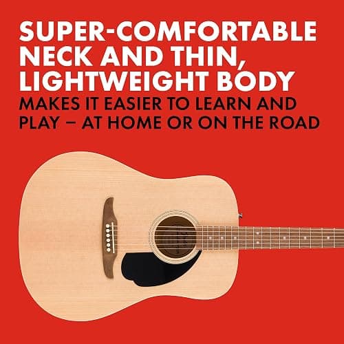 Fender California Debut Redondo Dreadnought Acoustic Guitar, Spruce Top, Black Pickguard, Natural thumbnail 3