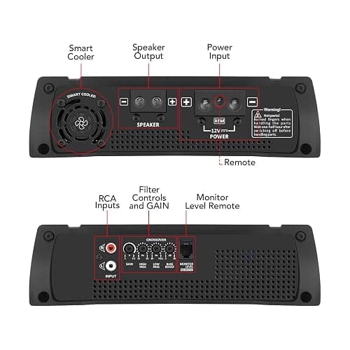 Taramps HD 3000 2 Ohms Black 1 Channel 3000 Watts RMS MAX Full Range Car Audio Monoblock LED Monitor Indicator Class D Amplifier Crossover, HD 3k thumbnail 12