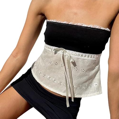 Women Y2k Backless Crop Top Sexy Tie Up Spaghetti Strap Camisole Shirt Cute Summer Tops thumbnail 3
