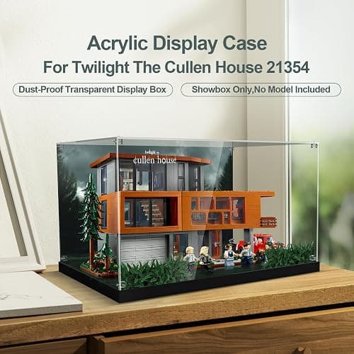 Acrylic Display Case for Lego Twilight The Cullen House (ONLY Box, NOT Model) Clear Dustproof Display Box Compatible with Lego 21354 Building Set thumbnail 4