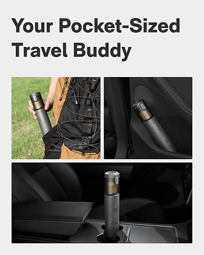 HOTO Handheld Car Vacuum Cleaner Cordless, 4-in-1 Portable Mini Vacuum with 20000Pa Strong Suction, Electric Compressed Air Duster Blower for Car, Desk, Computer, Keyboard, Home, Office Cleaning thumbnail 8