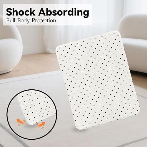 Lovmooful Compatible for iPad 9/8/7 (10.2-Inch,2021/2020/2019 Model,9th/8th/7th Generation) Case with Pencil Holder Cute Polka Dot with Aesthetic Design Soft TPU Trifold Stand Protective-White thumbnail 3