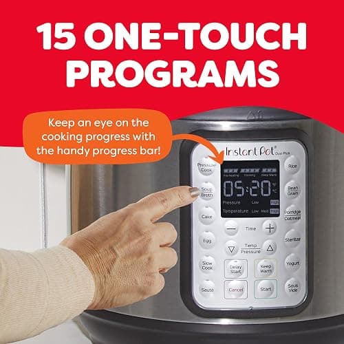 Instant Pot Duo Plus 9-in-1 Multicooker, Pressure Cooker, Slow Cook, Rice Maker, Steamer, Sauté, Yogurt, Warmer & Sterilizer, Includes App With Over 800 Recipes, Stainless Steel, 6 Quarts thumbnail 5