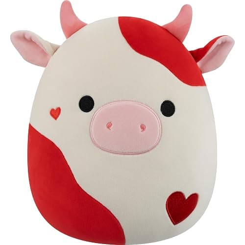 Squishmallows Original 12in Idris The Red and White Hearts Cow – Official Jazwares Valentine’s Day Plush (Medium-Sized) - Image 1