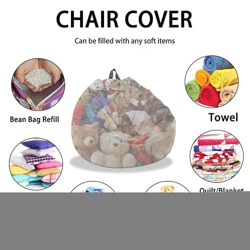 Odot Bean Bag, Soft Gaming Bean Bag Chair for Adult Teenagers, Removable, Washable Bean bag Cover for Outdoor Garden Livingroom Playroom Bedroom Dorm(No Filler) (XL(100x120cm),Pink) thumbnail 4