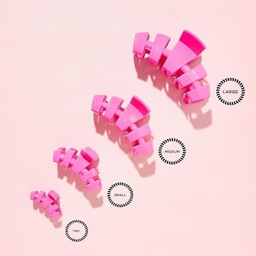 TELETIES - Large Hair Clip - For Thick to Super-Thick Hair - Strong Grip, Bendable Teeth, Comfortable Curved Design - For All Hair Textures - Tropical Punch thumbnail 6