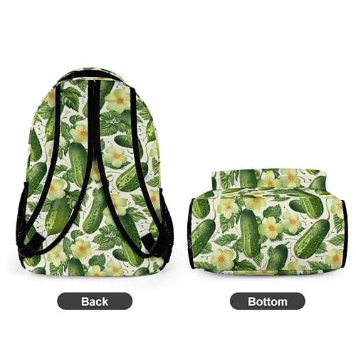 Pickle School Backpack for Kids Girls Boys, 16 Inch Cute Pickles Themed Bookbag, Personalized School Backpack for Students Children, Lightweight, Large Capacity thumbnail 7