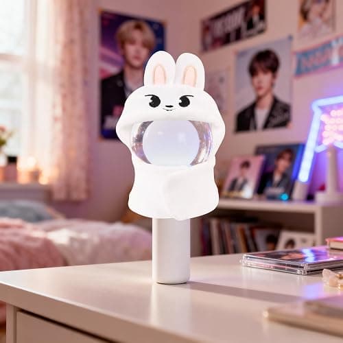 Stray Lightstick Cover, Cartoon Shape Lightstick Decorations, Concert Lightstick Accessories for Stray Fans (White-B) thumbnail 2