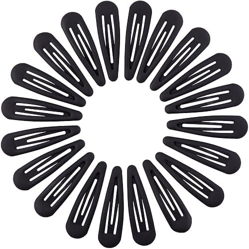 Cptots Small Hair Barrettes For Women No Slip Metal Snap Clips For Thin And Fine Hair,Matte Black,20 PCS,1.97 x 0.5 Inch. - Image 1
