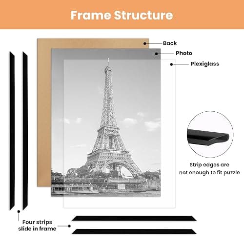 upsimples 16x24 Poster Frame, Easy Slide-In Assembly, Black, 3 Pack | Gallery Wall 16 x 24 Picture Frames Set for Family, Wedding, Christmas, Easy to Change Photos thumbnail 5