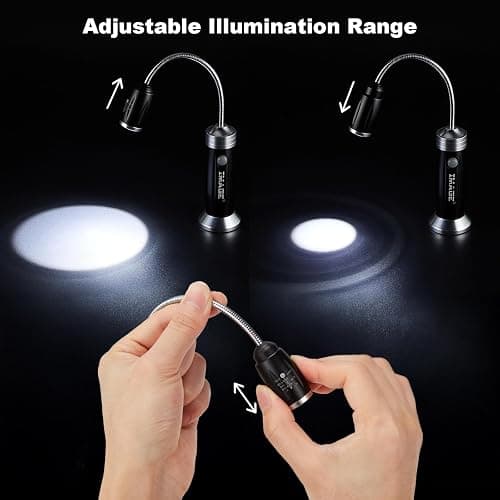 Magnetic Ultra-Bright Barbecue Grill Light with Super Bright LED Lights, Grilling Gifts for Men Dad, Flexible Gooseneck BBQ Light, Traeger Pit Boss Smoker Electric Grill Accessories-1 Pair (Black) thumbnail 3