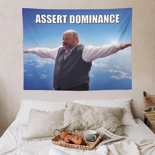 BionZax Bertram Superior Assert Dominance Wall Tapestry for Bedroom, College Dorm Or Living Room 30"x40", Meme Funny Tapestries Hanging for Home Decor Gifts thumbnail 9