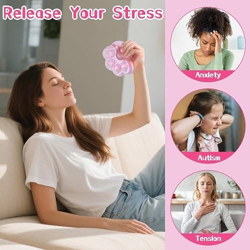 2PCS Large Cat Taba Squishy Paw,5.3"&3.2" Squishy Toys Strawberry Pink Cute Soft,Taba Squishy Pack Squeeze Toys Sensory Stress Relief,Fidget Squishies for Adults Kids Party Favors thumbnail 6