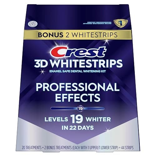 Crest 3D Whitestrips Professional Effects – Teeth Whitening Kit, 22 Treatments (20 + 2 Bonus), Each with 1 Upper/1Lower, 44 Strips – Crest 3DWhite Teeth Whitening Strips thumbnail 9