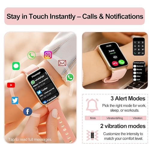 ALRETOME Fitness Tracker (Answer/Make Calls), Smart Watch for Women, with 1.47″ AMOLED Always-On Display, 24/7 Heart Rate, Sleep Tracking, 110+ Sport Modes, Waterproof, Compatible for Android Phone thumbnail 2
