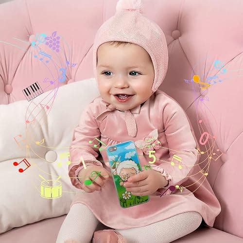 Wolmund Toy Learning Play Cell Phone with 8 Functions and Dazzling Lights Interactive Toy for Toddler Baby Kids Boys Girls thumbnail 7