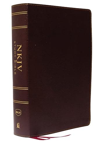 NKJV Study Bible, Bonded Leather, Burgundy, Full-Color, Thumb Indexed, Comfort Print: The Complete Resource for Studying God’s Word - Image 1