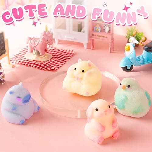 LET'S RESIN Flex Rubber for Taba Squishy Kit, All-in-one Beginner Kit for Squishy Maker, with 16oz Silicone Gel, Hamster/Capybara/Rabbit/Chick Silicone Molds, Color Paste, Flocking Powder, Ideal Gifts thumbnail 5