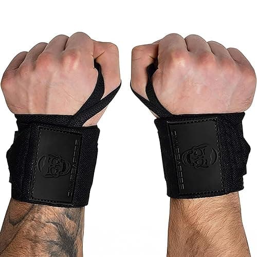 Gymreapers Weightlifting Wrist Wraps (IPF Approved) 18" Professional Quality Wrist Support with Heavy Duty Thumb Loop - Best Wrap for Powerlifting Competition, Strength Training, Bodybuilding - Image 1