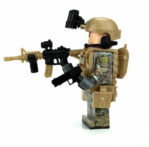 Battle Brick 1.6 Inches Tall Army Ranger OCP SF Soldier Custom Collectible Minifigure | Accessories Made in The USA | Genuine Military Minifig | Great Gift for Ages 10+ to Adult AFOL thumbnail 3