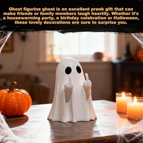 Chgfs Halloween Ghost Figurine-Spooky & Cute Ghost Statue for Home, Desk, Party Decor | FunnyGhost Halloween Decor Indoor thumbnail 4