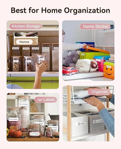 NIIMBOT Label Maker Machine Bluetooth Label Printer for School Home Office Organization, Wireless Mini Labeler D110 Upgraded Version, Label Machine with Label, Pink thumbnail 4