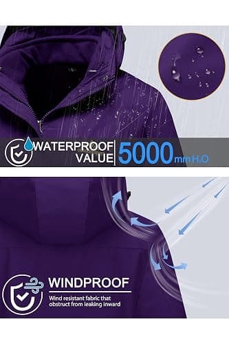 MAGCOMSEN Women's 3-in-1 Winter Coats Snow Ski Jacket Waterproof Windproof Fleece Lined Winter Jacket Parka thumbnail 2