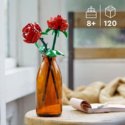 LEGO Roses - Building Toy for Kids, Girls & Boys, Ages 8+ - Artificial, Fake Roses for Home Decor & Display - Gift Idea for Plant & Flower Lovers - 40460 thumbnail 3