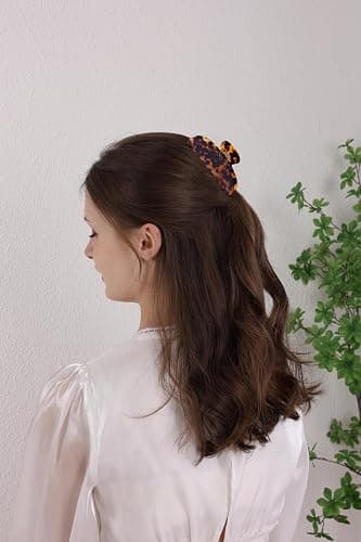 OideGuiing Durable Acetate Hair Clips - 4-Inch Tortie Claw Clips for Fine and Thick Hair (Tortie) thumbnail 4