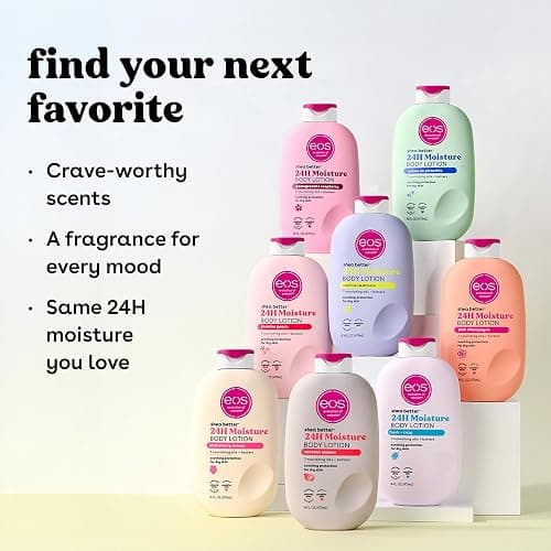 eos 24H Moisture Travel Body Lotion- Vanilla Cashmere, Travel Size Essential, Toiletries, Mini Body Lotion For Dry Skin, 2.5 fl oz thumbnail 9