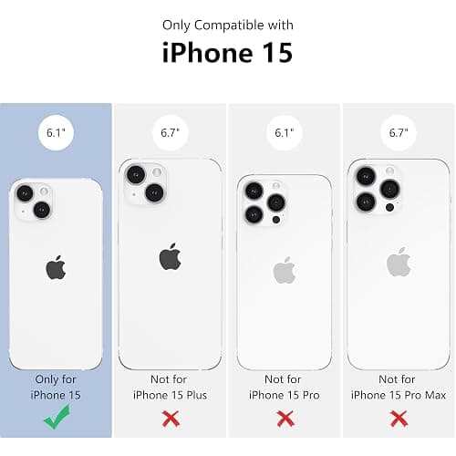 ZTOFERA Magnetic Case for iPhone 15, Compatible with Magsafe, Polka Dot Aesthetic Phone Case Cute for Girl Women, Hard PC+Soft TPU Protective Phone Cover for iPhone 15-Brown thumbnail 2