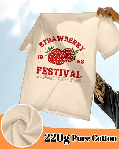 Flafens T Shirts for Women Graphic Tees - Womens T-Shirts Cotton Cute Fit Tshirts Teens Girls thumbnail 6