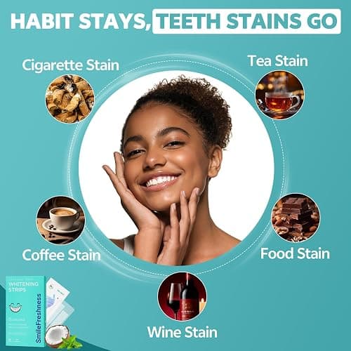 SmileFreshness Teeth Whitening Strips, 14-Day Treatments Clinically Proven for Visible & Affordable Teeth Whitening, Enamel Care Whitening, Reduced Sensitivity Formula, Coconut. thumbnail 5