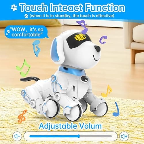 Dwi Dowellin Robot Dog for Kids 8-12,Remote Control Smart Robotic Dogs Pet Puppy Robotic Toy,Interactive Touch Walking Talking Toys for Boys Girls Christmas Birthday Gifts thumbnail 4