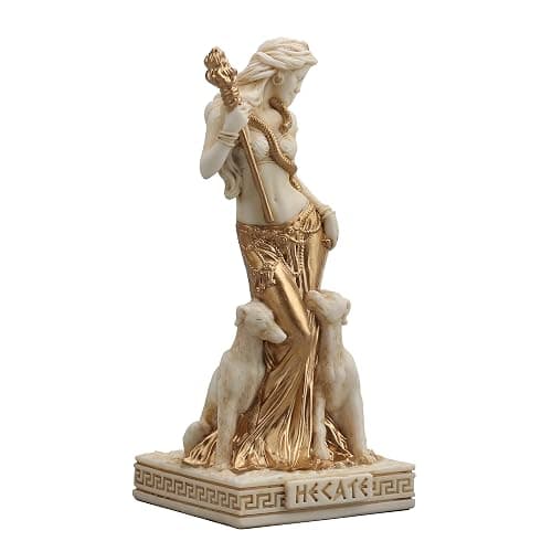 Veronese Design 3 5/8 Inch Greek Goddess Hecate Resin Hand Painted White Gold Miniature Figurine thumbnail 3