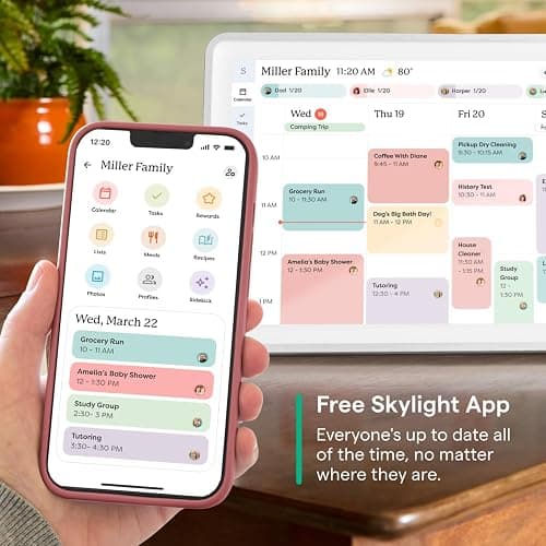 Skylight Calendar 2 - 15-inch Full HD Touchscreen Digital Calendar, Featured on Wirecutter - Wall Planner & Interactive Chore Chart, Smart Family Organizer, 16GB Storage, Wi-Fi, Wall Mount Included - Shadow Box, Silver thumbnail 8
